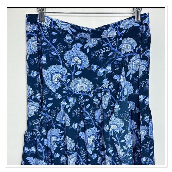 Anthropologie Blue Floral Maxi Skirt - Picture 5 of 5